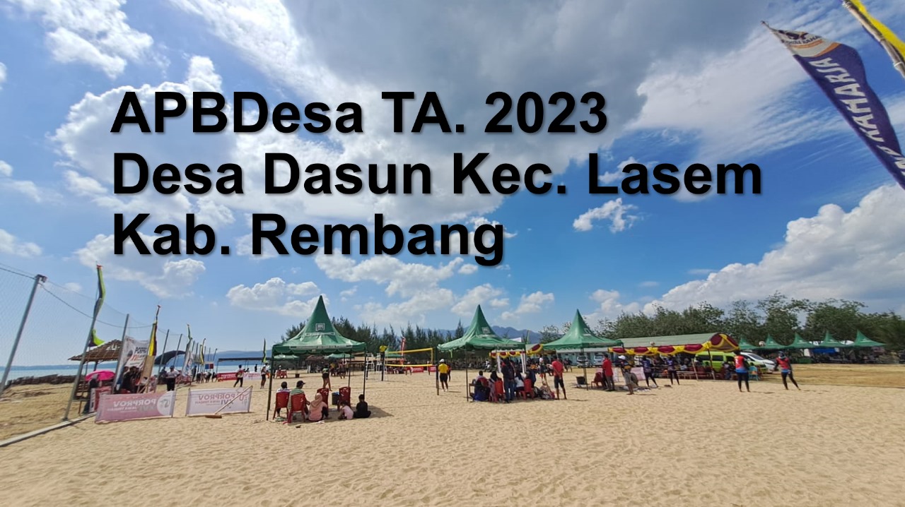 Perdes APBDesa Tahun 2023 Desa Dasun Kec. Lasem Kab. Rembang